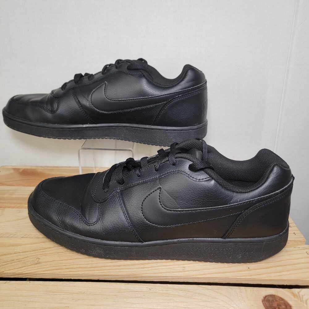 Nike Ebernon Low Triple Black 1980s Basketball Retro - Size 11.5